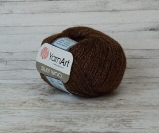 Пряжа Silky Wool цвет № 336 коричневый