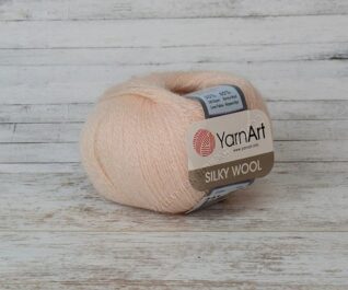 Пряжа Silky Wool цвет № 341 бледно-розовый