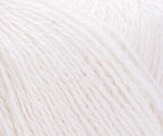 Пряжа Silky Wool цвет № 347 zoom up белый