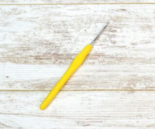 Крючок для вязания, с силиконовой ручкой, d = 2,5 мм, 14 см, цвет МИКС/1
