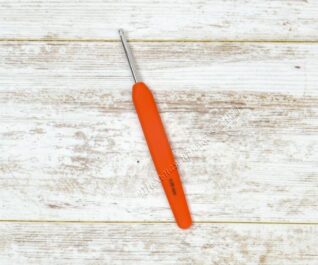 Крючок для вязания с эргономичной ручкой Waves 4мм, алюминий, серебристый/мандарин Knit Pro 30909/2