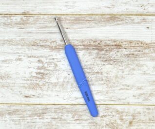Крючок для вязания с эргономичной ручкой Waves 6мм, алюминий, серебристый/анютины глазки Knit Pro 30913/3