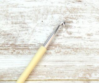 Крючок для вязания с эргономичной ручкой Waves 6,5мм, алюминий, серебристый/слоновая кость Knit Pro 30914/3